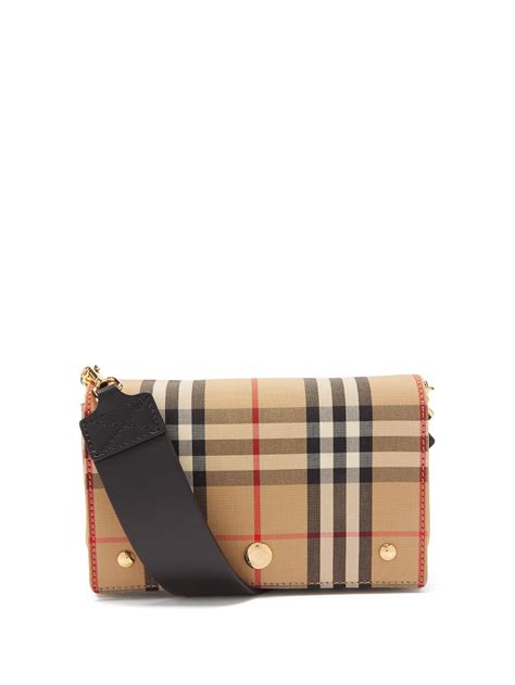 burberry hackberry medium canvas shoulder bag|burberry leather check bag.